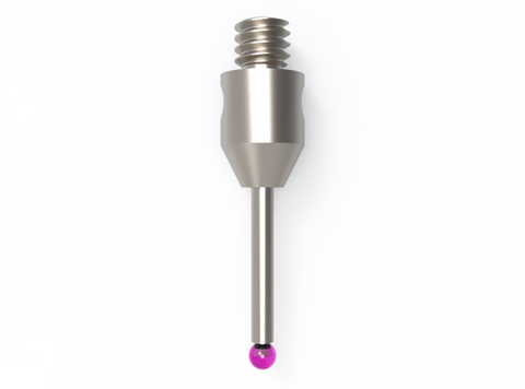 ITP Straight Styli - Type A - Ruby Ball - M2 Thread x 10.5mm Overall Length - THM201003010