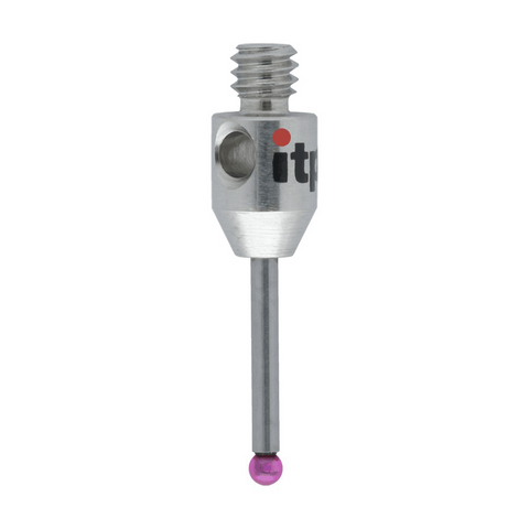 ITP Straight Styli - Type A - Ruby Ball - M2 Thread x 15.5mm Overall Length - THM201003015