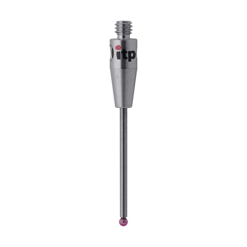 ITP Straight Styli - Type A - Ruby Ball - M2 Thread x 20.75mm Overall Length - THM201503021