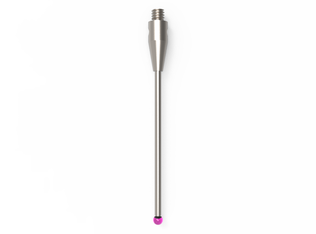 ITP Straight Styli - Type A - Ruby Ball - M2 Thread x 30.75mm Overall Length - THM201503031