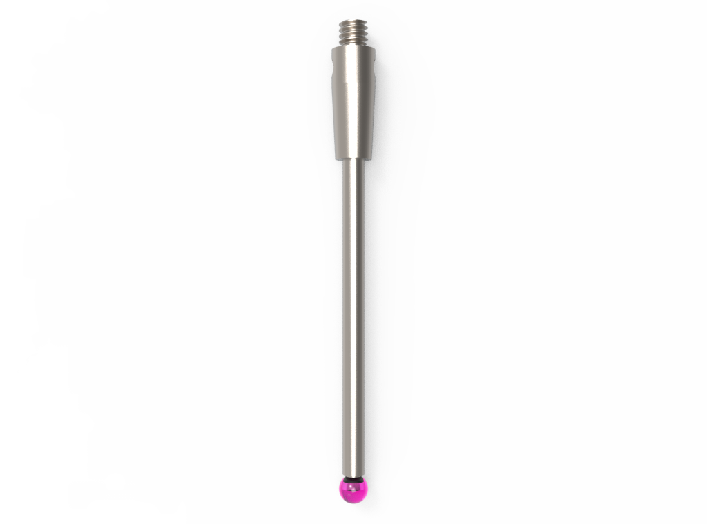 ITP Straight Styli - Type A - Ruby Ball - M2 Thread x 31mm Overall Length - THM202003031