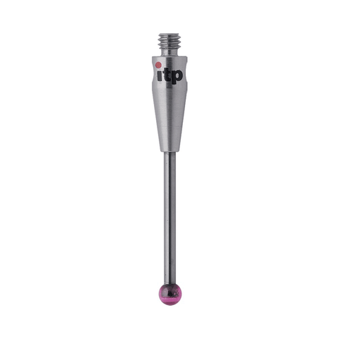 ITP Straight Styli - Type A - Ruby Ball - M2 Thread x 21mm Overall Length - THM2020R3021