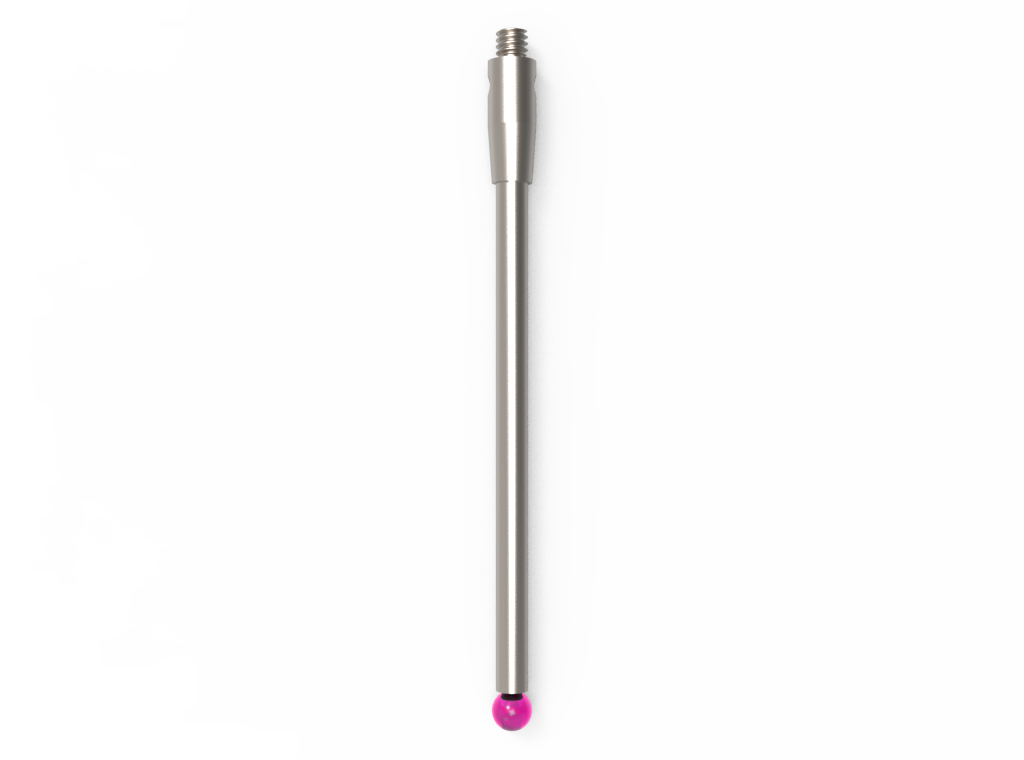 ITP Straight Styli - Type A - Ruby Ball - M2 Thread x 41.25mm Overall Length - THM202503041