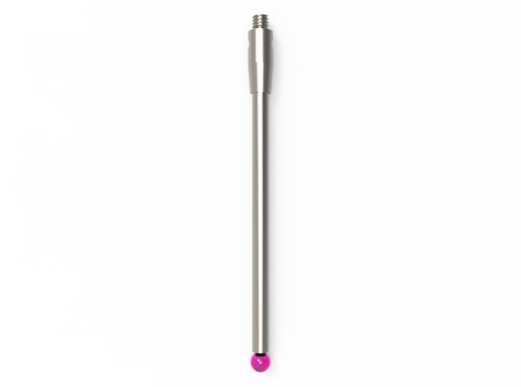 ITP Straight Styli - Type A - Ruby Ball - M2 Thread x 41.25mm Overall Length - THM202503041
