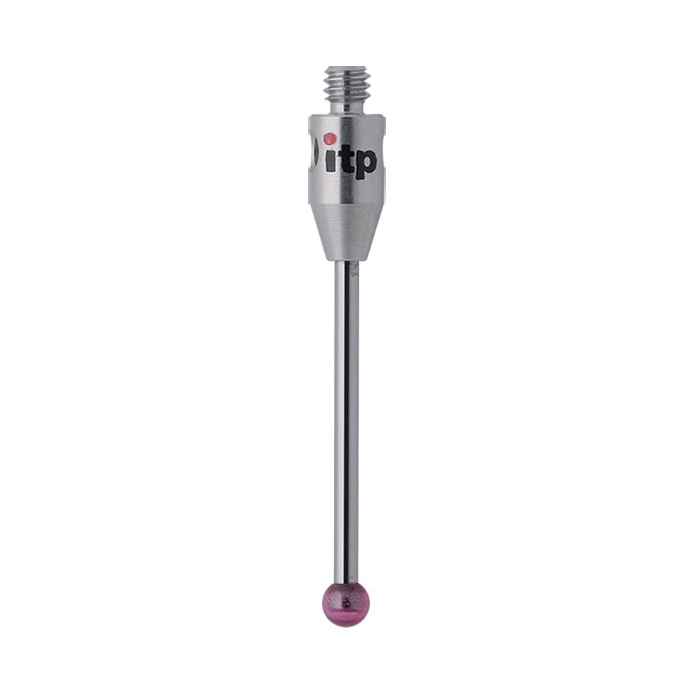 ITP Straight Styli - Type A - Ruby Ball - M2 Thread x 31.5mm Overall Length - THM203003032