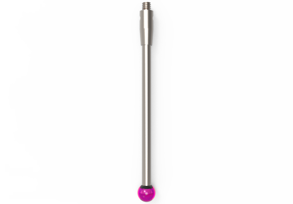 ITP Straight Styli - Type A - Ruby Ball - M2 Thread x 42mm Overall Length - THM204003042