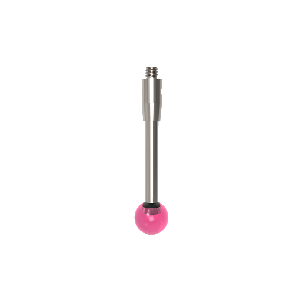 ITP Straight Styli - Type A - Ruby Ball - M2 Thread x 22.5mm Overall Length - THM205003022
