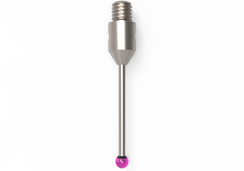 ITP Straight Styli - Type A - Ruby Ball - M3 Thread x 21mm Overall Length - THM302004021