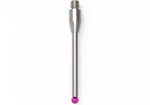 ITP Straight Styli - Type A - Ruby Ball - M3 Thread x 31.25mm Overall Length - THM302504031