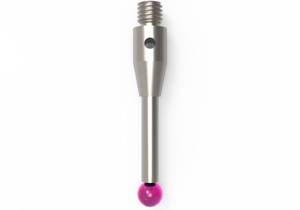 ITP Straight Styli - Type A - Ruby Ball - M3 Thread x 21mm Overall Length - THM303004021