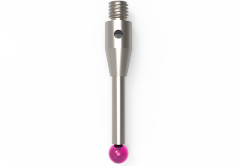 ITP Straight Styli - Type A - Ruby Ball - M3 Thread x 21mm Overall Length - THM303004021