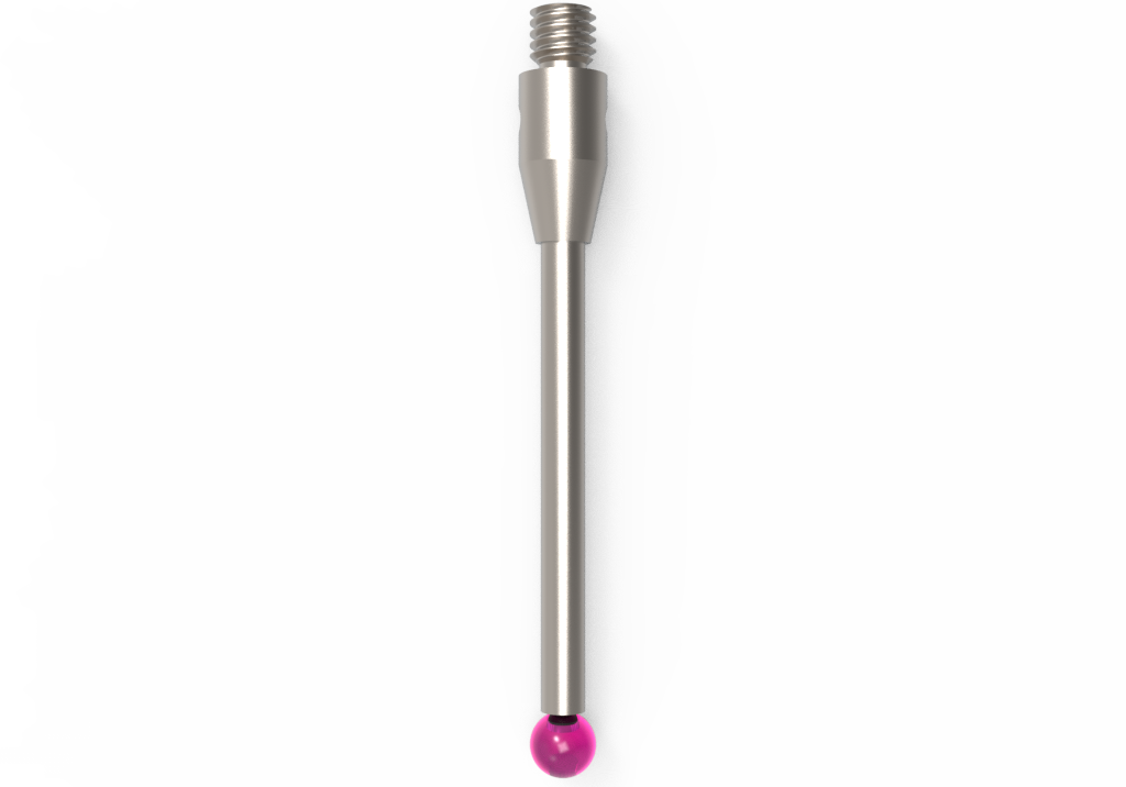 ITP Straight Styli - Type A - Ruby Ball - M3 Thread x 31.5mm Overall Length - THM303004031