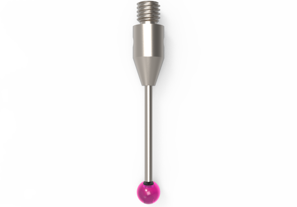 ITP Straight Styli - Type A - Ruby Ball - M3 Thread x 22.5mm Overall Length - THM3030H4022