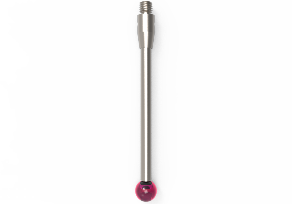 ITP Straight Styli - Type A - Ruby Ball - M3 Thread x 42.5mm Overall Length - THM305004042
