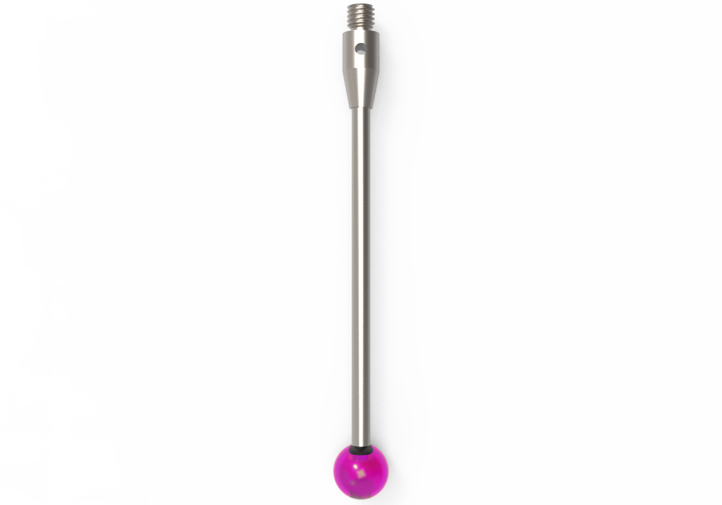 ITP Straight Styli - Type A - Ruby Ball - M3 Thread x 50mm Overall Length - THM306004050
