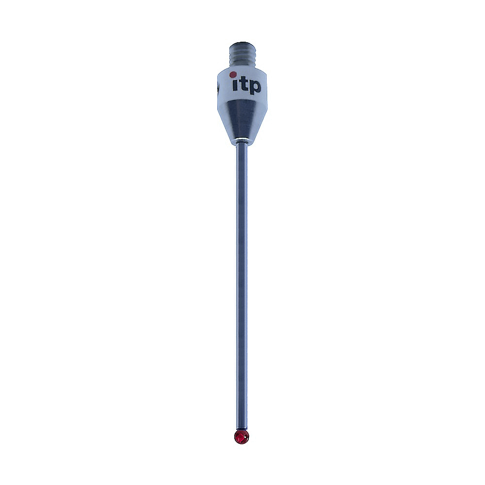 ITP Straight Styli - Type A - Ruby Ball - M4 Thread x 51.5mm Overall Length - THM403007051