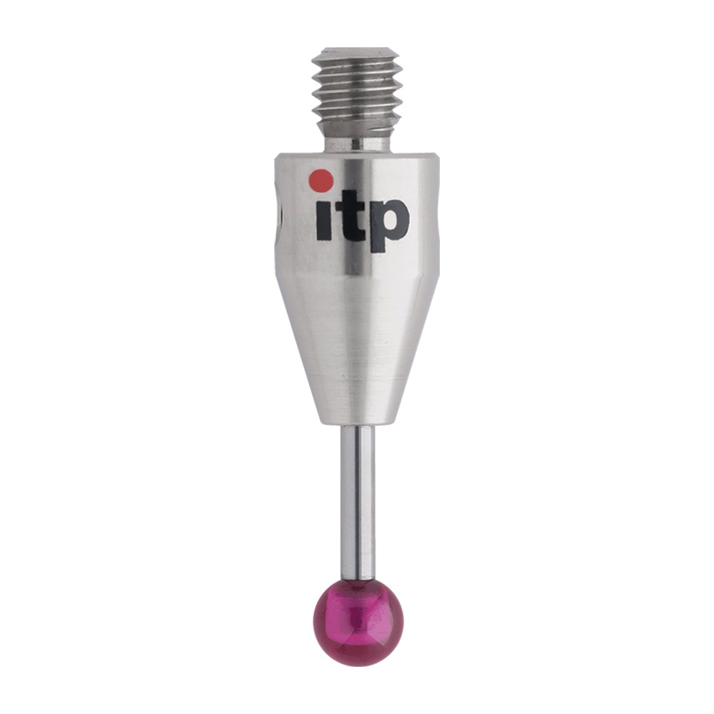 ITP Straight Styli - Type A - Ruby Ball - M4 Thread x 22mm Overall Length - THM404007022
