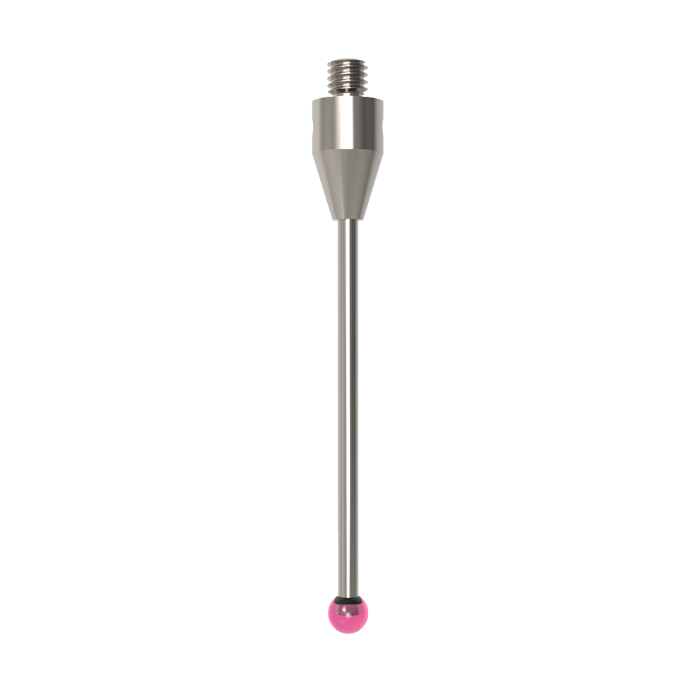 ITP Straight Styli - Type A - Ruby Ball - M4 Thread x 52mm Overall Length - THM404007052