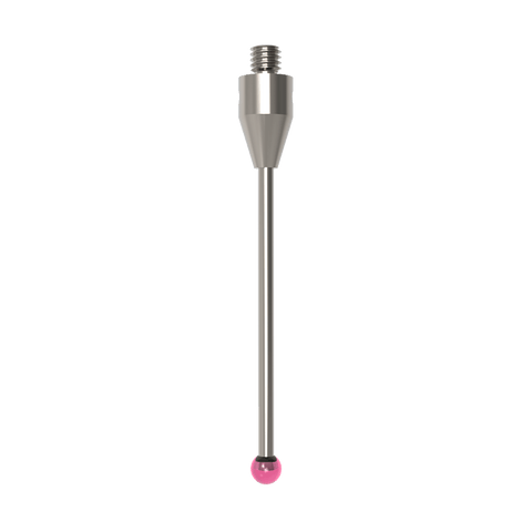 ITP Straight Styli - Type A - Ruby Ball - M4 Thread x 52mm Overall Length - THM404007052