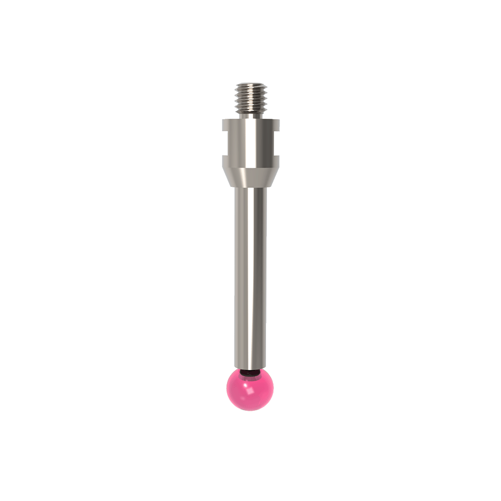 ITP Straight Styli - Type A - Ruby Ball - M4 Thread x 38mm Overall Length - THM406007035