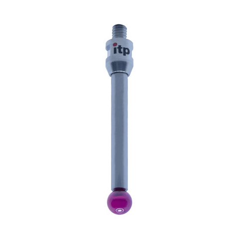 ITP Straight Styli - Type A - Ruby Ball - M4 Thread x 43mm Overall Length - THM406007040
