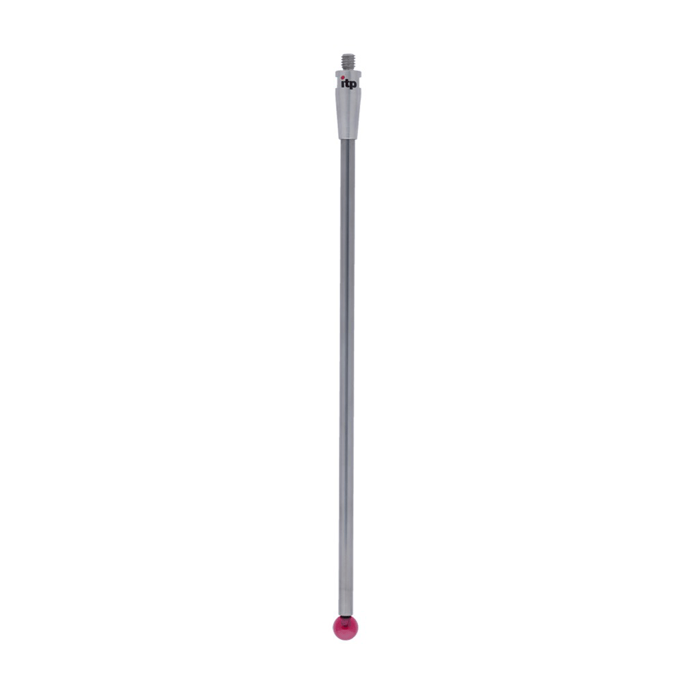 ITP Straight Styli - Type A - Ruby Ball - M4 Thread x 153.5mm Overall Length - THM407007150