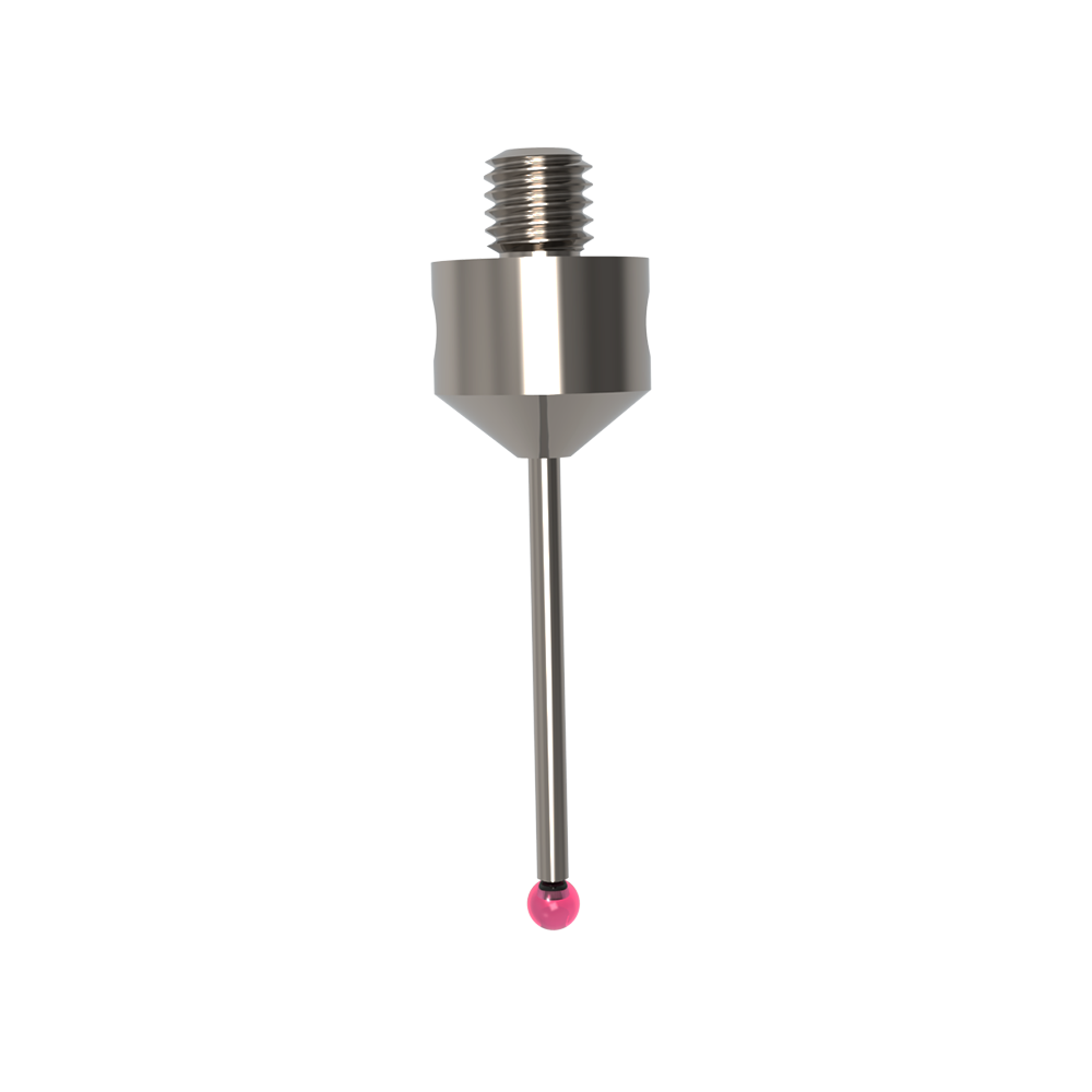 ITP Straight Styli - Type A - Ruby Ball - M5 Thread x 31.25mm Overall Length - THM502510031