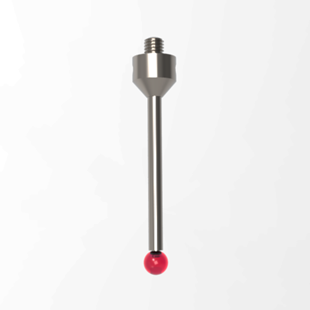 ITP Straight Styli - Type A - Ruby Ball - M5 Thread x 54mm Overall Length - THM506011054