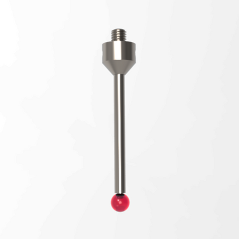 ITP Straight Styli - Type A - Ruby Ball - M5 Thread x 54mm Overall Length - THM506011054