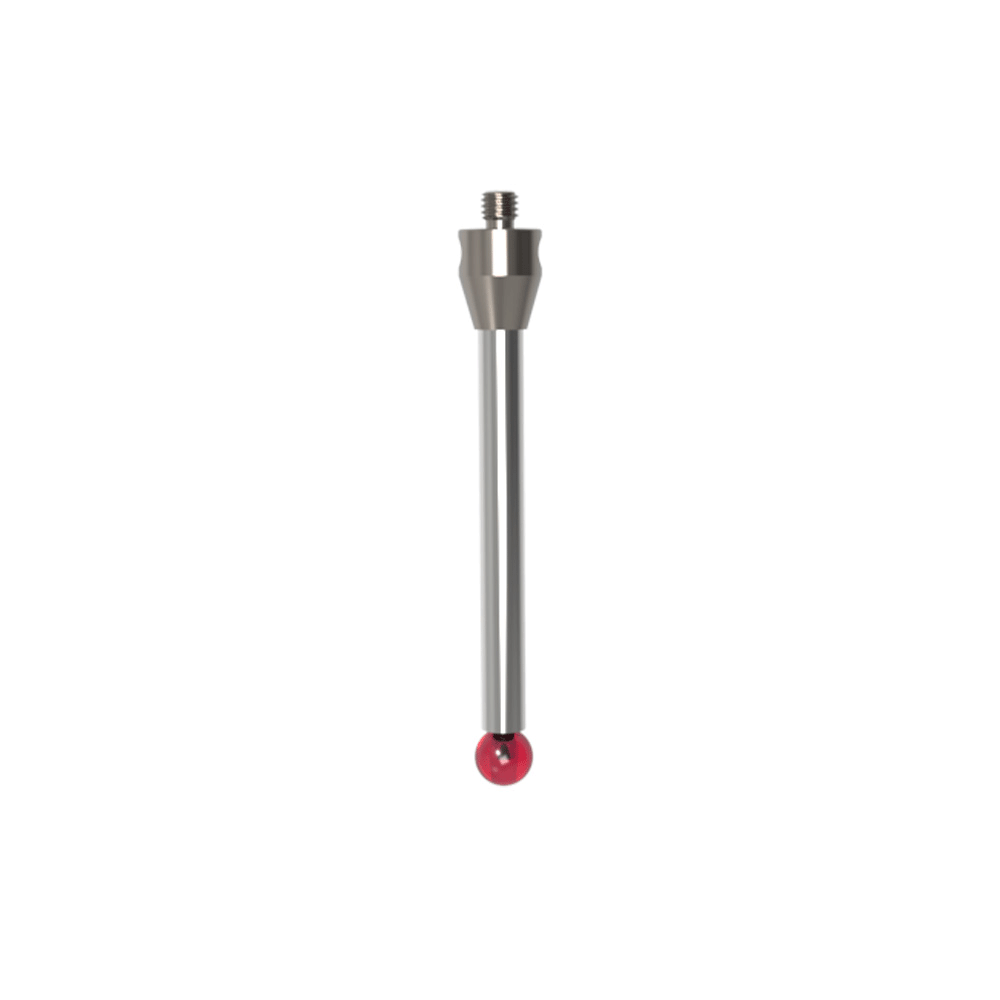 ITP Straight Styli - Type A - Ruby Ball - M5 Thread x 75mm Overall Length - THM508011075