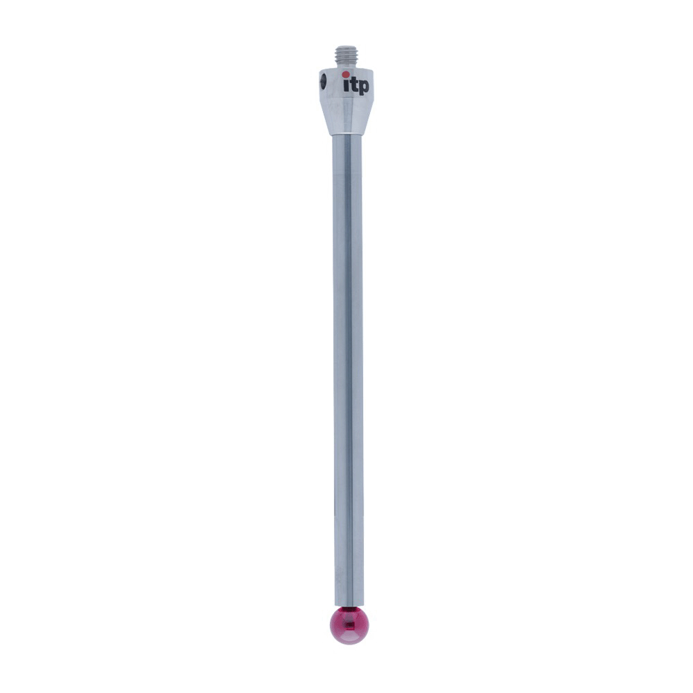 ITP Straight Styli - Type A - Ruby Ball - M5 Thread x 150mm Overall Length - THM508011150