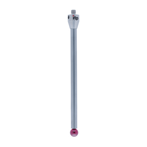 ITP Straight Styli - Type A - Ruby Ball - M5 Thread x 200mm Overall Length - THM508011200