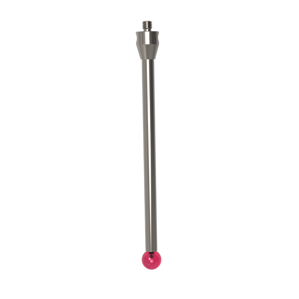 ITP Straight Styli - Type A - Ruby Ball - M5 Thread x 118mm Overall Length - THM510011118