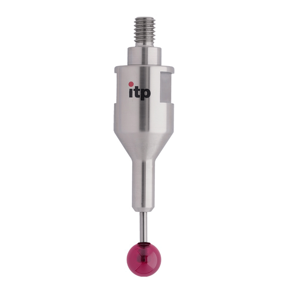 ITP Straight Styli - Type C - Ruby Ball - M6 Thread x 49mm Overall Length - THM6R10016049