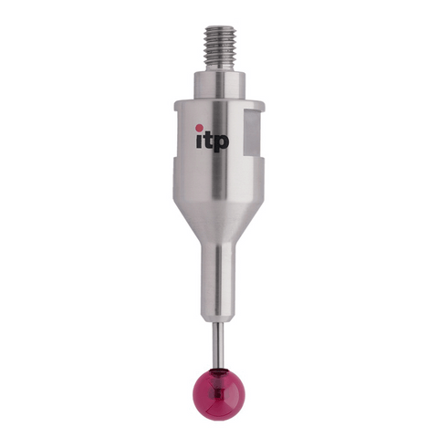 ITP Straight Styli - Type C - Ruby Ball - M6 Thread x 49mm Overall Length - THM6R10016049