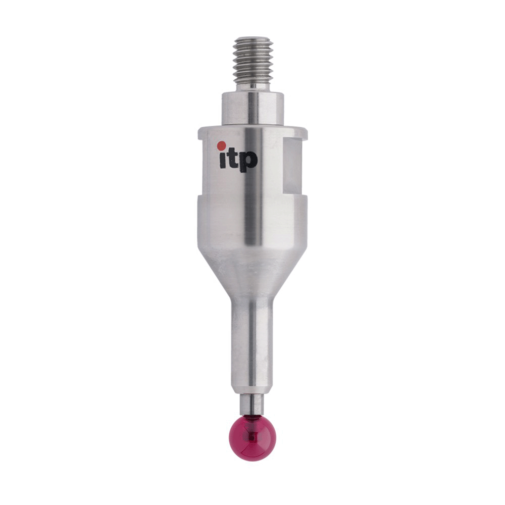 ITP Straight Styli - Type C - Ruby Ball - M6 Thread x 49mm Overall Length - THM6R6016049
