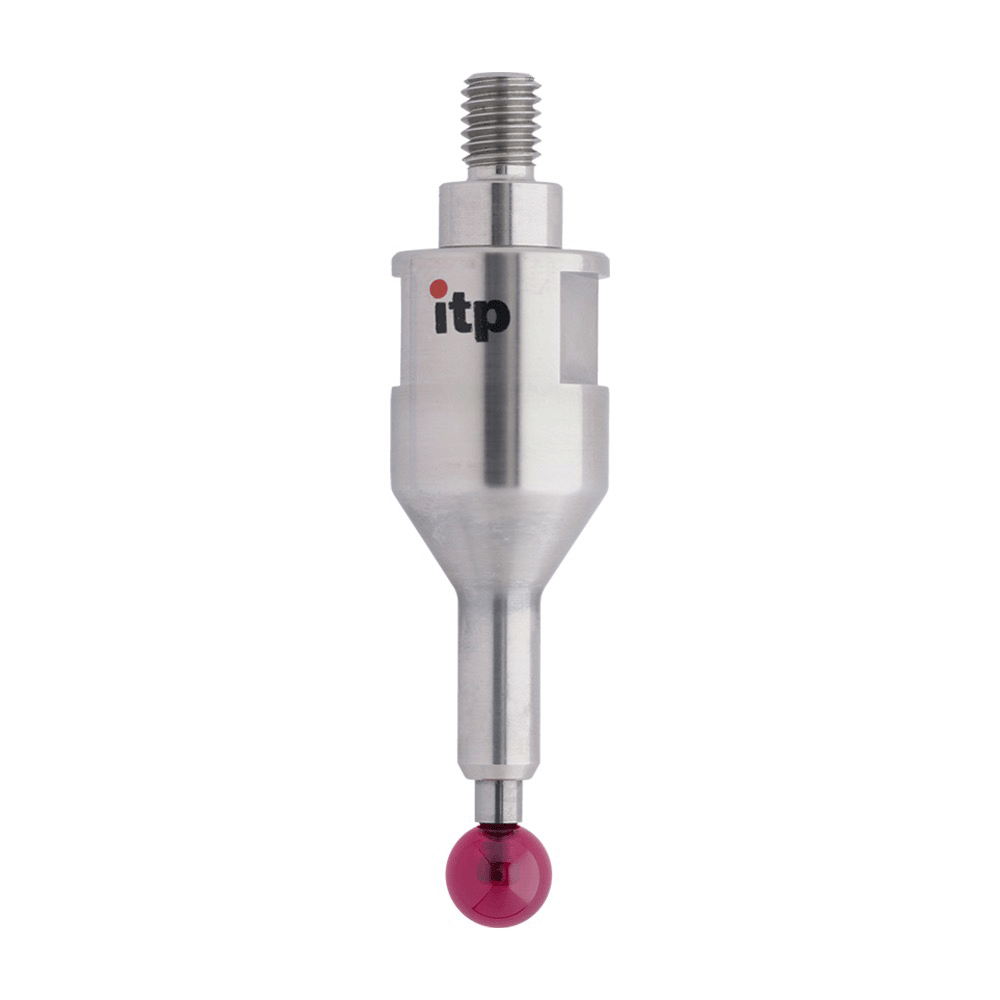 ITP Straight Styli - Type C - Ruby Ball - M6 Thread x 49mm Overall Length - THM6R8016049