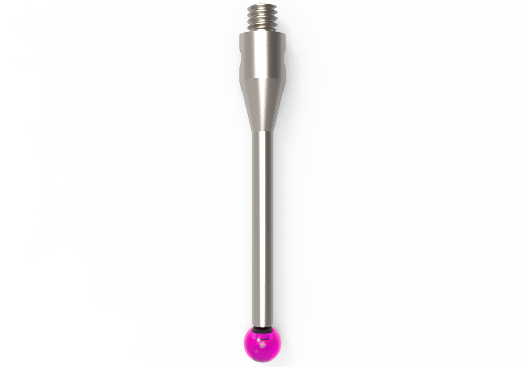 ITP Straight Styli - Type A - Ruby Ball - M2 Thread x 21.25mm Overall Length - TIM202503021