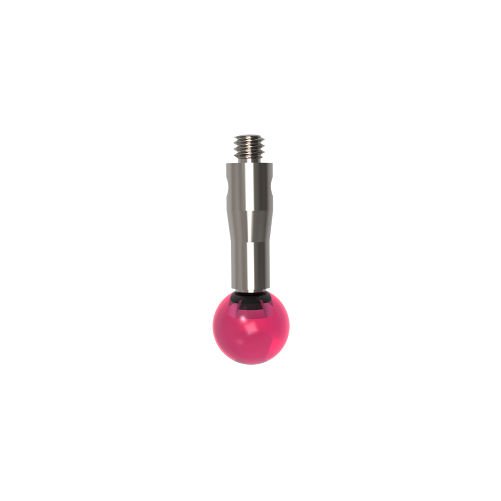 ITP Straight Styli - Type A - Ruby Ball - M2 Thread x 12.5mm Overall Length - TIM205003012