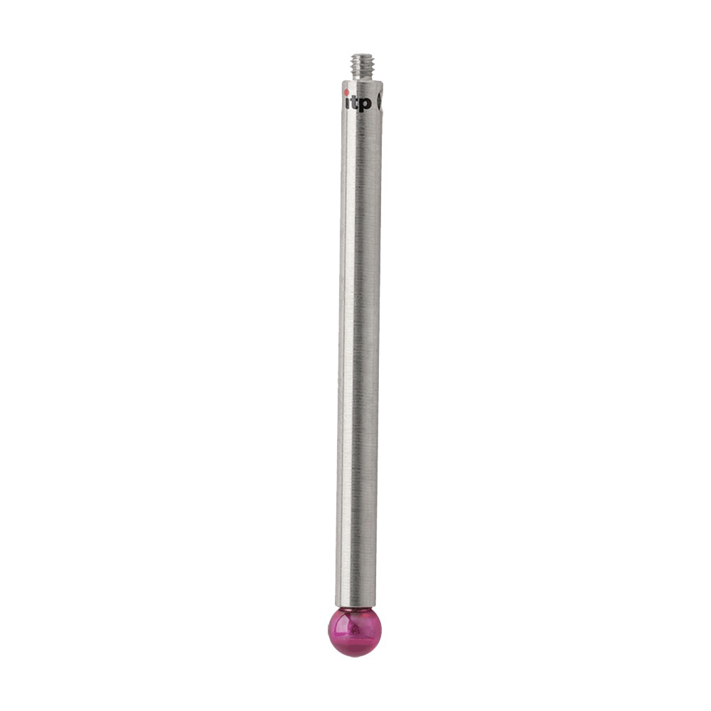 ITP Straight Styli - Type J - Ruby Ball - M2 Thread x 52.5mm Overall Length - TIM205003052