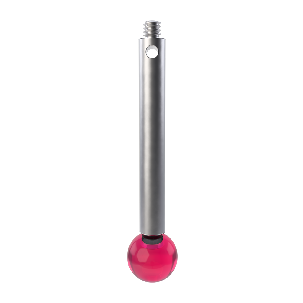 ITP Straight Styli - Type J - Ruby Ball - M2 Thread x 28mm Overall Length - TIM206003028
