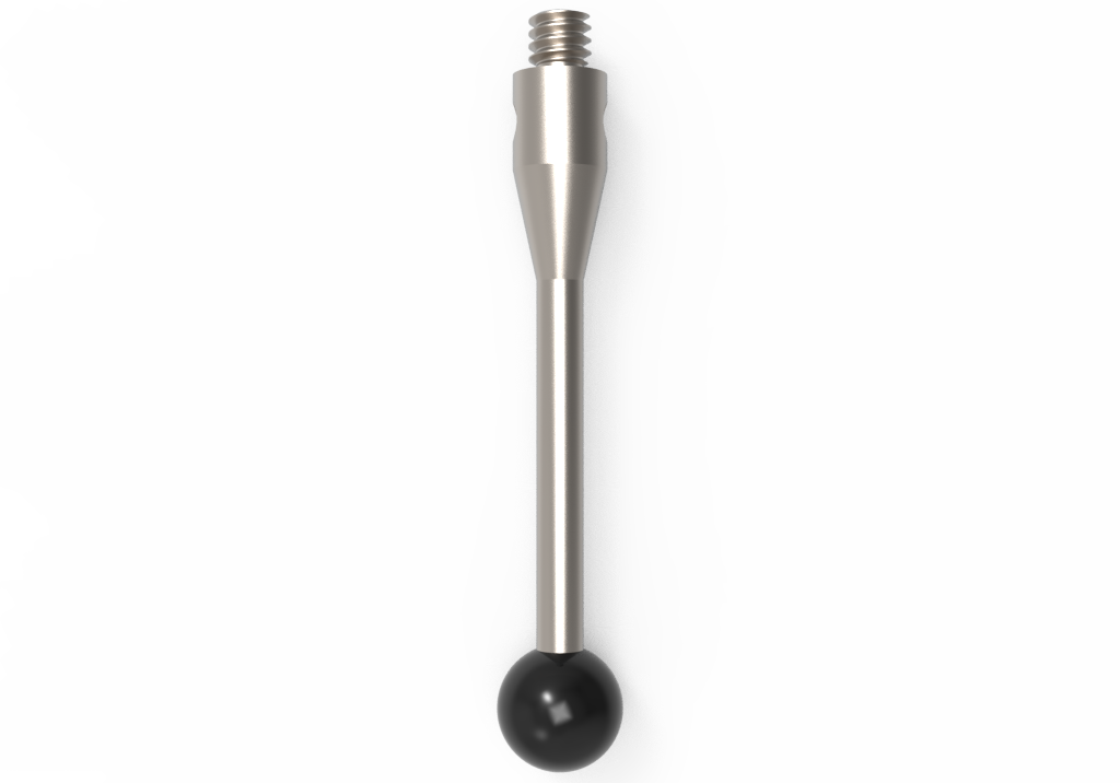 ITP Straight Styli - Type A - Silicon Nitride Ball - M2 Thread x 22mm Overall Length - TIM2S4003022