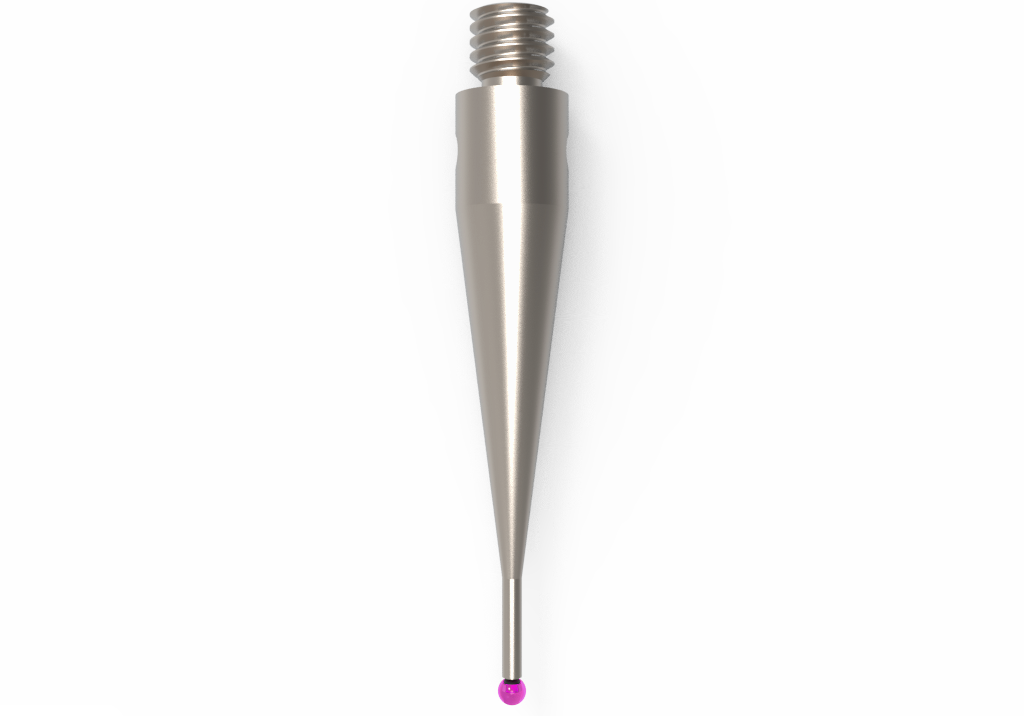 ITP Straight Styli - Type A - Ruby Ball - M3 Thread x 21.5mm Overall Length - TIM301004021