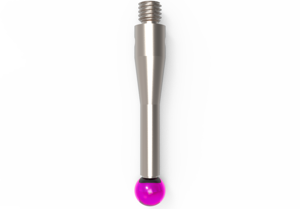 ITP Straight Styli - Type A - Ruby Ball - M3 Thread x 23mm Overall Length - TIM304004023
