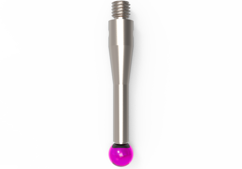 ITP Straight Styli - Type A - Ruby Ball - M3 Thread x 23mm Overall Length - TIM304004023