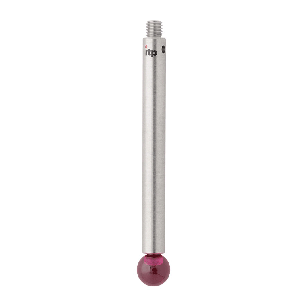ITP Straight Styli - Type J - Ruby Ball - M3 Thread x 34mm Overall Length - TIM306004034