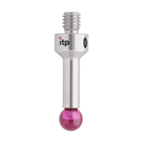ITP Straight Styli - Type A - Ruby Ball - M4 Thread x 20mm Overall Length - TIM405007020