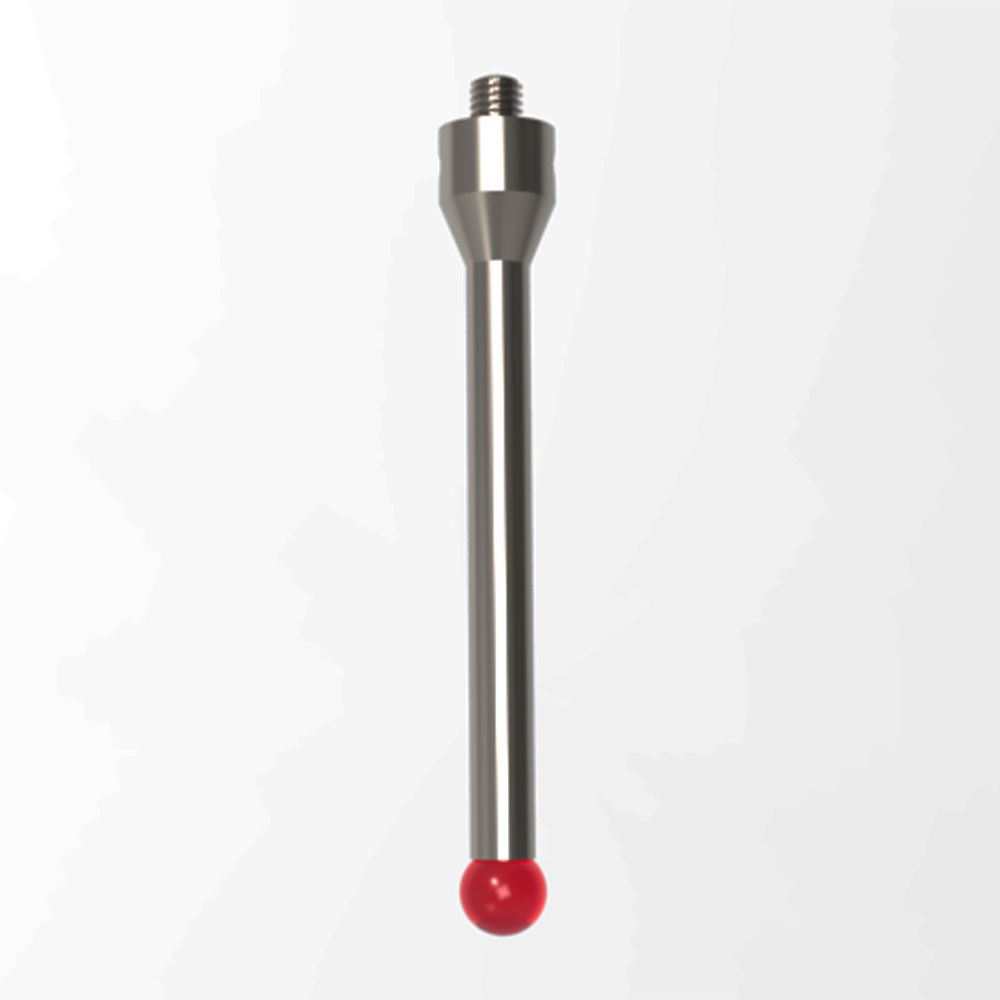ITP Straight Styli - Type A - Ruby Ball - M5 Thread x 75mm Overall Length - TIM508011075