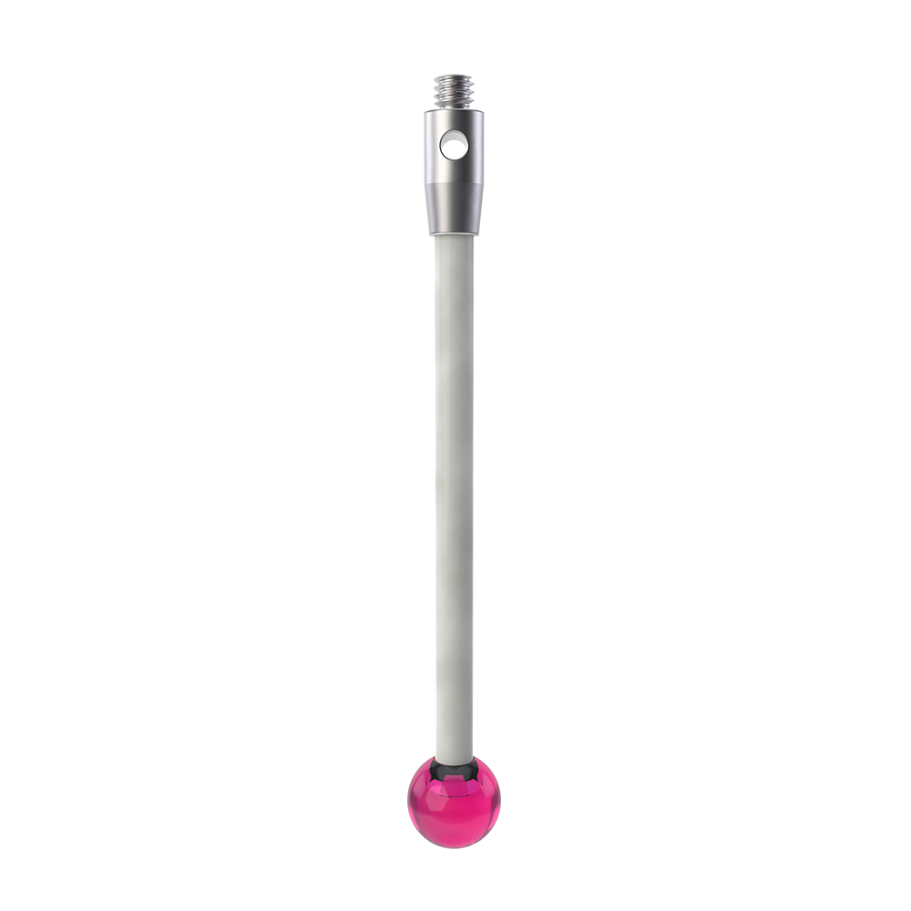 ITP Straight Styli - Type A - Ruby Ball - M2 Thread x 38mm Overall Length - TKM205003038