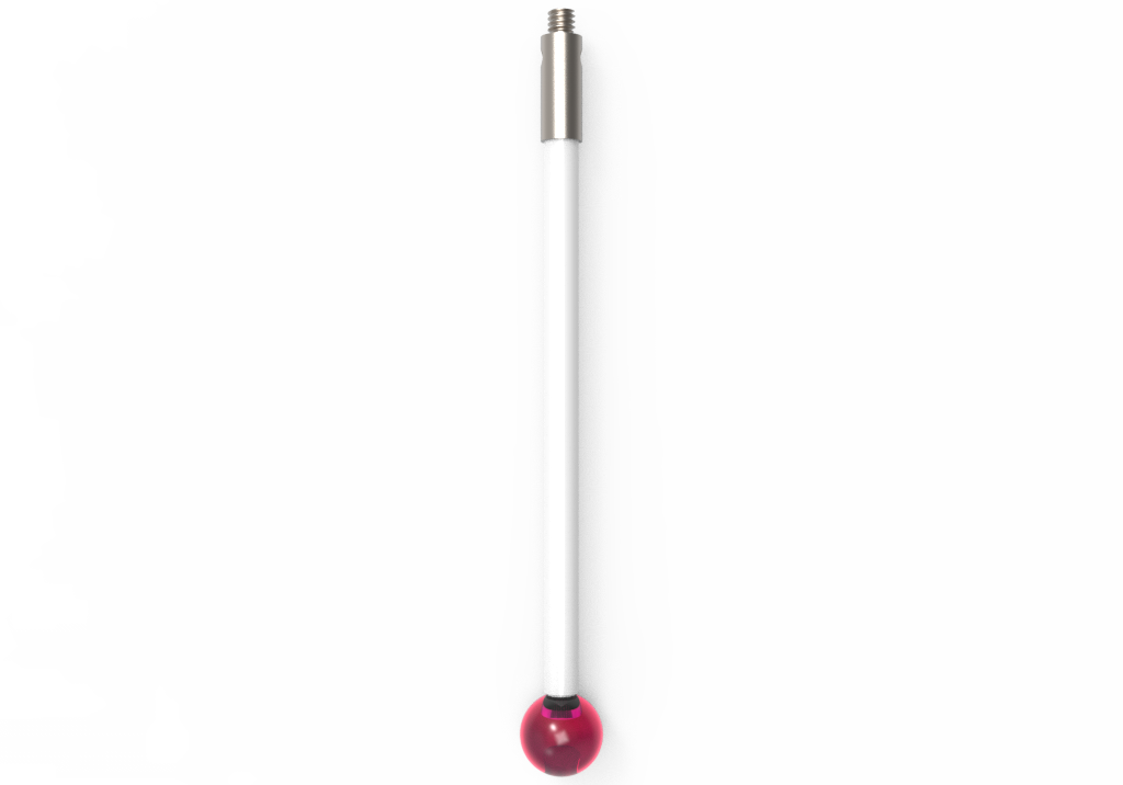 ITP Straight Styli - Type A - Ruby Ball - M2 Thread x 53mm Overall Length - TKM206003053
